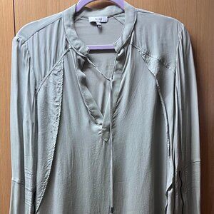 Very Good Condition* REISS Frances-zip cuff detail blouse Pistachio | US6